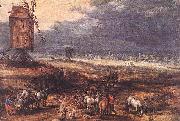 Jan Brueghel Landscape with Windmills Spain oil painting artist